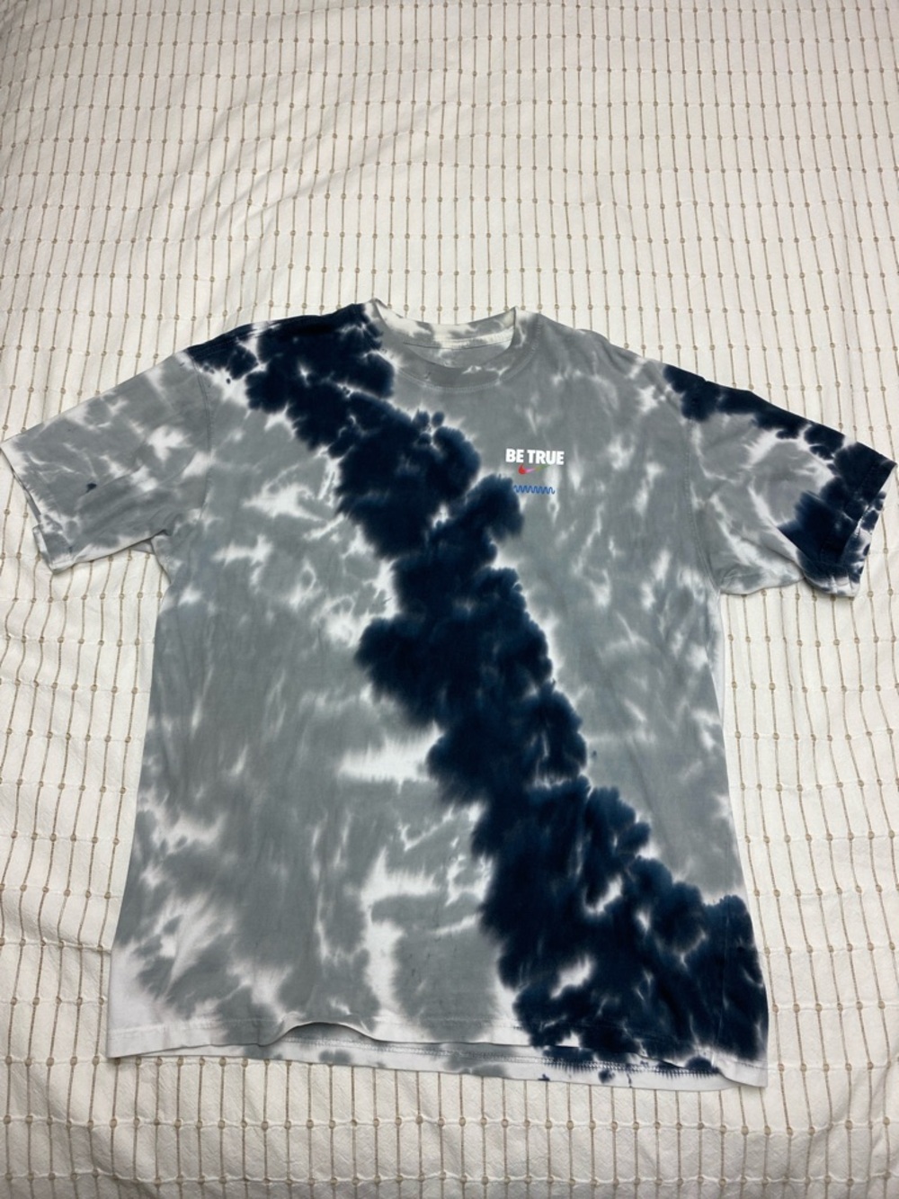Nike Tie-Dye Short Sleeve Tee - Gray & Navy